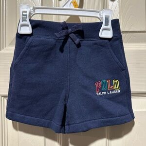 Ralph Lauren Polo Logo Navy Baby Shorts